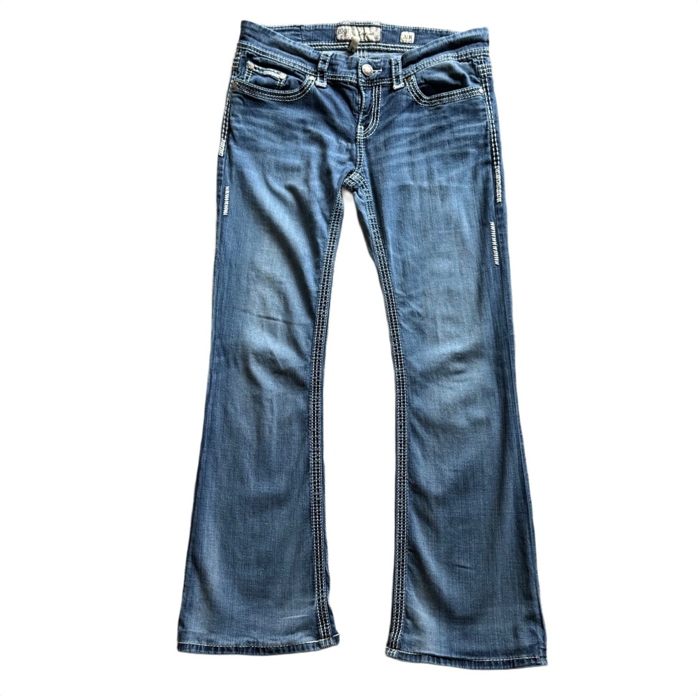 Y2K BKE Buckle Sabrina 98% Cotton Flare & Wide Leg Blue Jeans